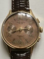 Chronographe suisse antimagnetic 17 rubis, fond acier inoxydable, années 1950