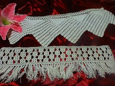antique handmade lace cotton for extending curtains or other 