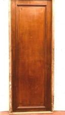  porte double faces à panneaux mouluré en chêne massif avec bâti. XX siècle .