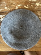 Beret Basque Vintage French Hat New Without Tag Gray 100% Wool De Luxe