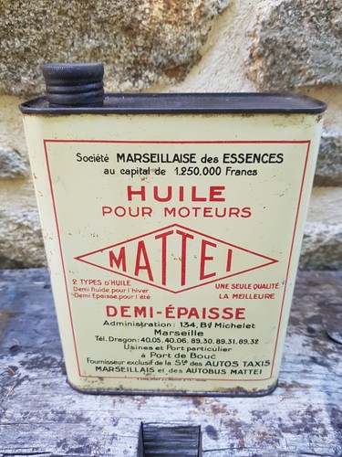 Ancien bidon huile 2 litres - d'huile,