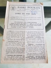 Catalogue de Vente - André POURSIN   Livres du XVIIIe Siecle  N° 237