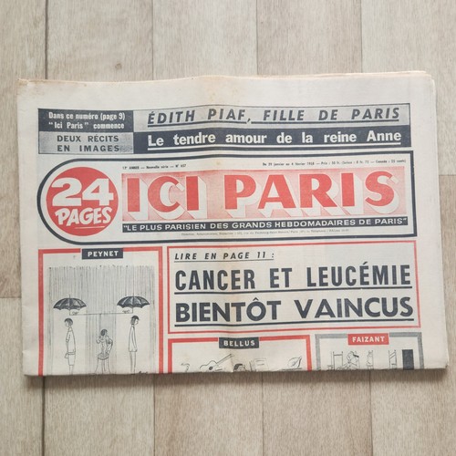 Ici paris 657 - n°657, cancer