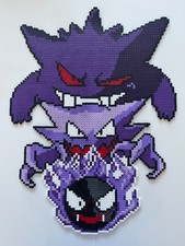 PIXEL ART / PERLES A REPASSER POKEMON TABLEAU DE FANTOMINUS ET SES EVOLUTIONS