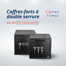 Coffre-fort Mécanique pour Meubles à Fente pour Lettres et Double Serrure à Clé