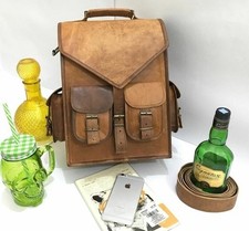 Men's Leather Backpack Rucksack Vintage Bag Laptop Messenger Genuine