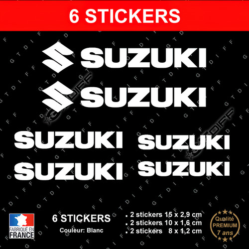 Stickers suzuki blanc - suzuki, 6
