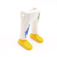 40054 Playmobil Paire de Jambes Blanc Peinture Baskets Jaunes