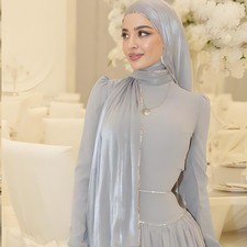 Femmes Musulmanes Hijab Foulard Mousseline Turban Housse De Tête Châles Foulard