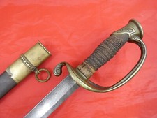 ANTIQUE AMERICAN CIVIL WAR M1850 STAFF AND FIELD OFFICERS SWORD Decorated Blade