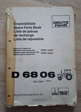 Deutz Fahr Tractor D6806 Spare Parts Catalogue