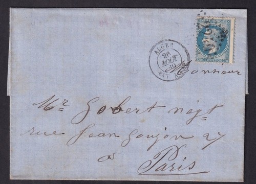 Lettre avec cachet alger bat - lettre,