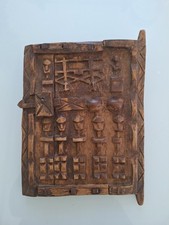African Wood Sculpture.  Dogon Mali Antique Carved Wood Wall Door. 