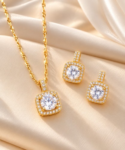 Parure bijoux femme acier - parure,