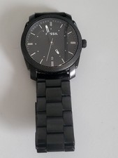 FOSSIL Montre acier noir clip