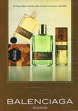 PUBLICITE ADVERTISING 114  1980  BALENCIAGA  parfum HO HANG