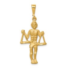 14K Yellow Gold Libra Zodiac