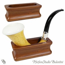 Pipe holder for calabash pipes, solid teak, pipe shelf / pipe holder