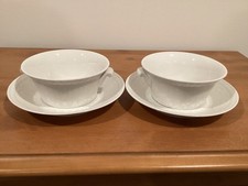 Villeroy and Boch Cellini Cream Soup Bowls with Under Plates . set of 2.