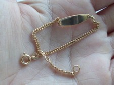 gourmette enfant plaqué or poinçon 2,32 gr 16 cm neuve maille gourmette de1,5cm 