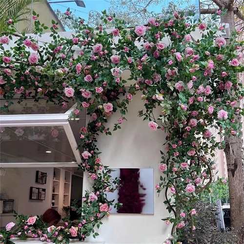 Guirlande fleurs roses - guirlande,