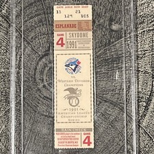 1991 ALCS Ticket Stub Game 4 Twins Toronto SkyDome PUCKETT HR BGS GEM MINT 10