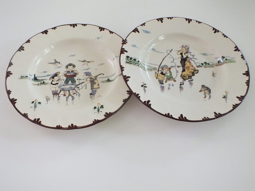 Superbe paire assiettes - superbe,