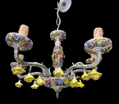 Lustre vintage porcelaine - vintage,