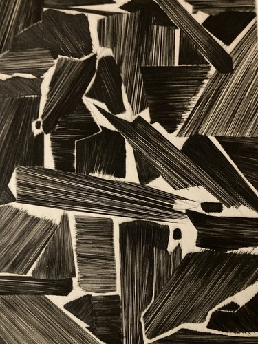 Tres belle gravure abstraite - gravure,
