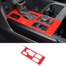 Bright red Interior Gear Shift Panel Trim For Toyota Sequoia 2023-2025