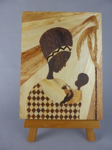 Cadre africaniste marqueterie - cadre,
