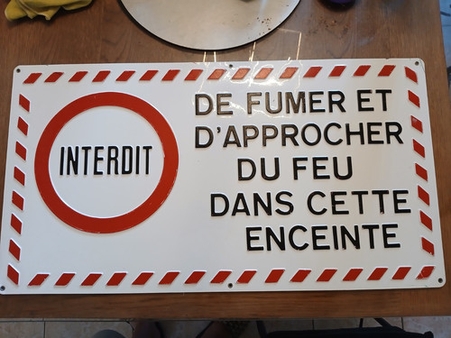 Ancien panneau - , de