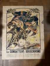 affiche originale ancienne premiere guerre mondiale1918 VIctor Prouvé 