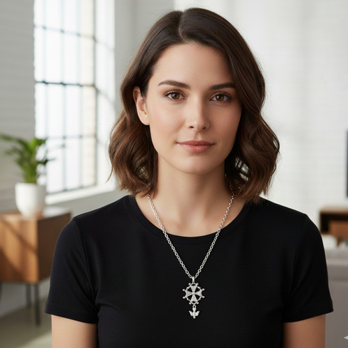 Collier croix huguenote argent - croix,