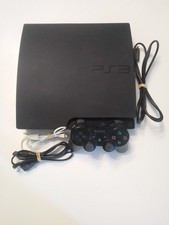 Console Sony PS3 Noir Slim 160 go + 1 Manette + Câbles - Occasion