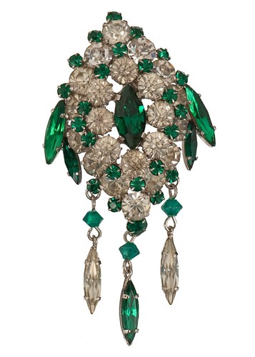 Broche marquise avec strass - broche,