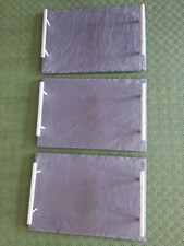 3 jolis plateaux en ardoise naturelle avec poignées    30x20cm