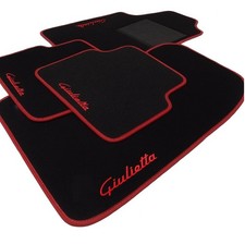 Car Mats for Alfa Romeo Giulietta 2010-2020 Embroidered Red Edge