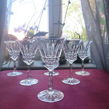 6 Villeroy and Boch Crystal Red Wine Glasses Royal Model Signed H 15.5cm