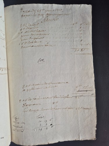 Document manuscrit 1710 - document,