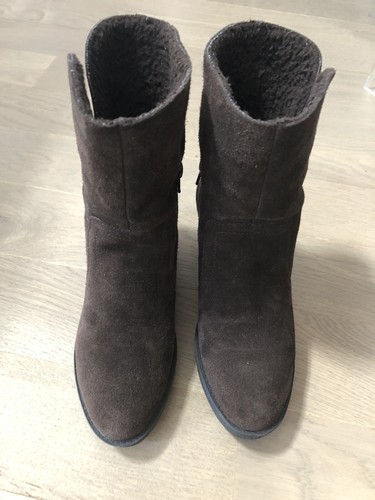 Bottes compensées daim - bottes,