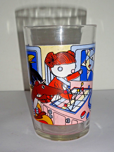 Verre moutarde vintage - verre,