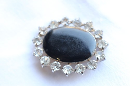 Broche ancienne vintage strass - broche,