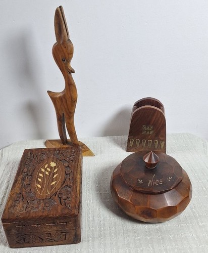 Lot boîte bibelot - boîte, bois