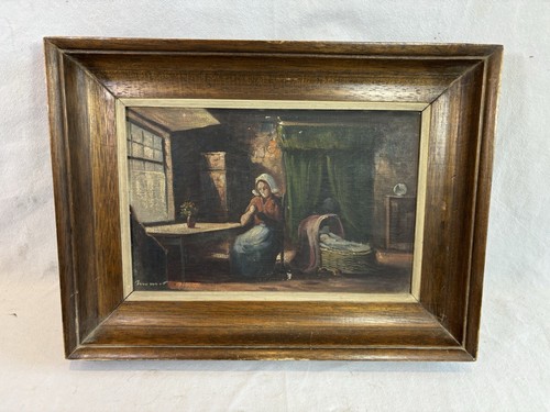 Ancienne peinture huile - peinture, a