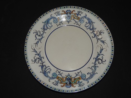 Plat rond faïence - de, gien