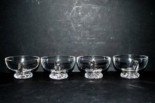 DAUM Lot of 4 Bowls Bowls KIM Molded Crystal Signed Daum France - DESIGN 1950