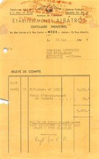 Facture   1947  OUTILLAGE