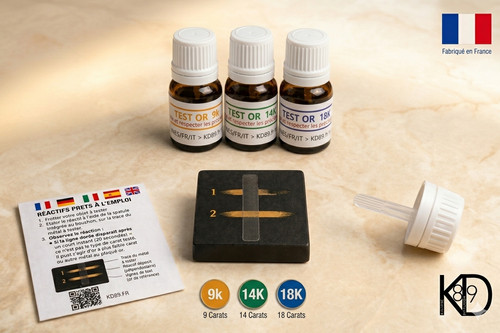 Kit testeur acide 14k - or, 9k