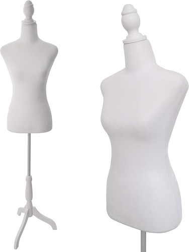 White female dress form - white,